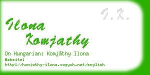 ilona komjathy business card