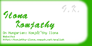 ilona komjathy business card